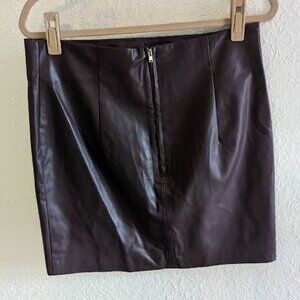 NWT H&M Brown Faux Leather Mini Skirt | Size 12